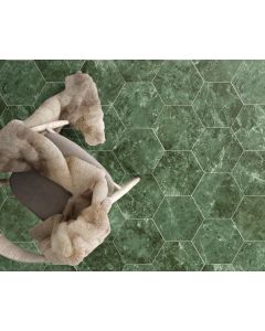 Green Hexagon Wall and Floor Tile - Lucca Range |Tiles360