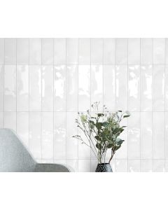 White Brick-Shaped Wall Tiles - Tahiti Range | Tiles360