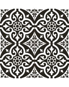 Victorian Black and White Patterned Floor Tile| Tiles360