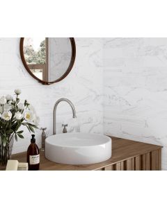 Marble Effect Wall & Floor Tile White - Yeti Range |Tiles360